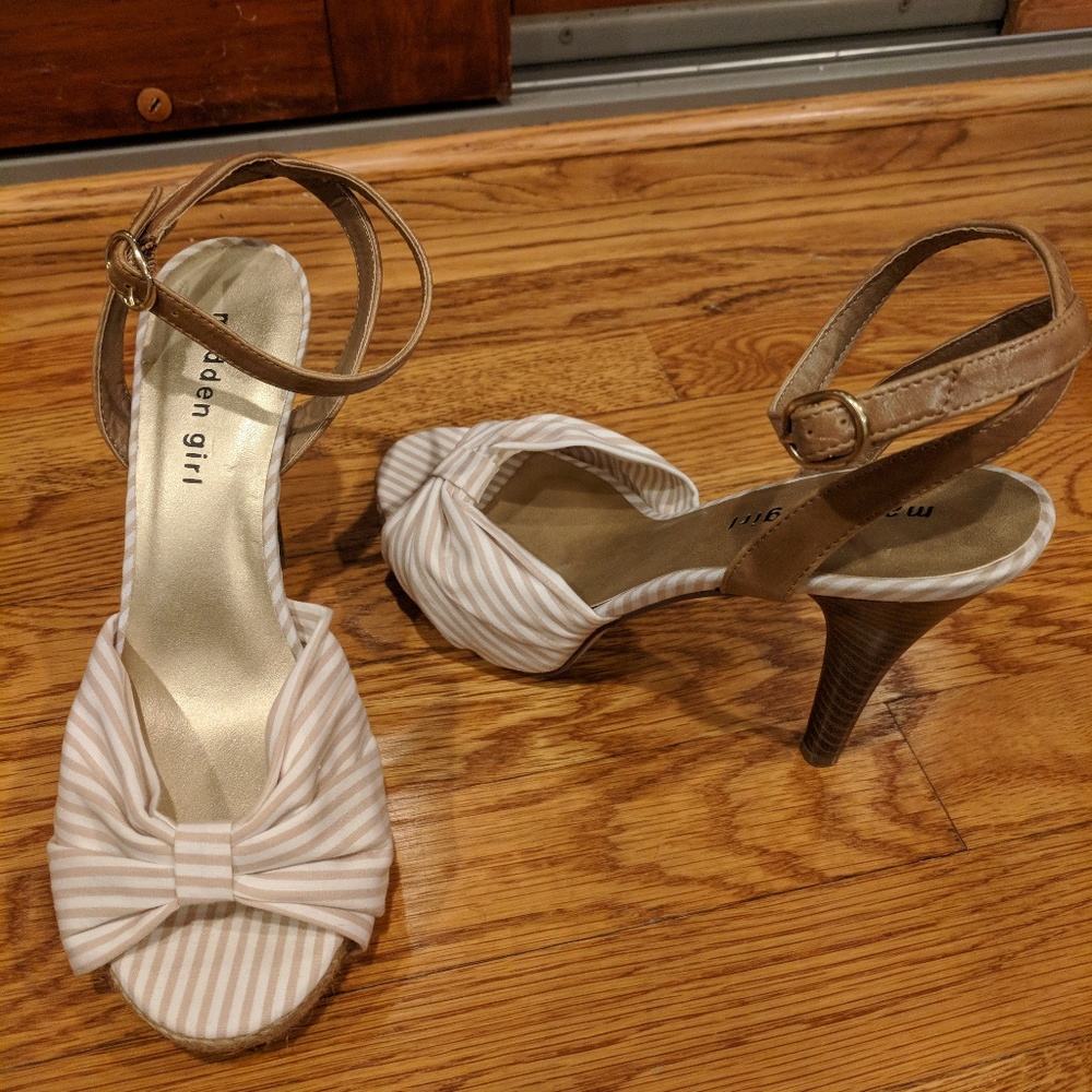 Madden Girl Fritzz Fabric Platform Sandal Heel 8